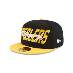 Pittsburgh Steelers New Era - Casquette ajustée 59FIFTY officielle sur scène du draft 59FIFTY