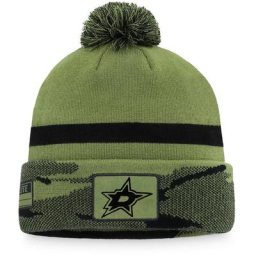 Casquette ajustable Camo/Noir Dallas Stars Military Appreciation Trucker de marque Fanatics pour hommes