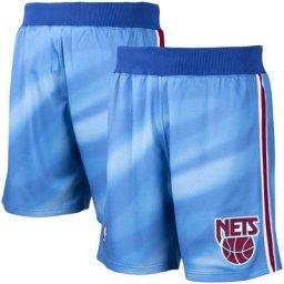 Mitchell & Ness pour homme Blue New Jersey Nets 1990/91 Hardwood Classics Authentic Short