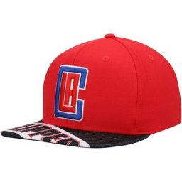 Casquette Snapback LA Clippers Slash Century rouge/noir Mitchell & Ness pour homme