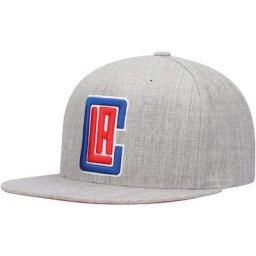Casquette snapback avec logo LA Clippers Team Mitchell & Ness gris chiné pour homme