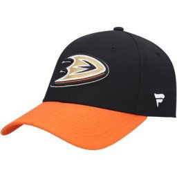 Casquette flex à logo principal Anaheim Ducks Core noir de marque Fanatics pour hommes