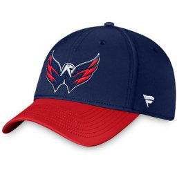 Casquette flex à logo principal Washington Capitals Core bleu marine de marque Fanatics pour hommes