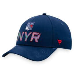 New York Rangers Fanatics Branded Authentique Pro Locker Room Structuré Casquette Réglable