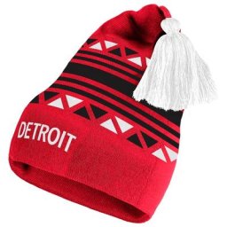 Bonnet en tricot à revers rétro 2.0 à pompons adidas Detroit Red Wings pour homme, rouge