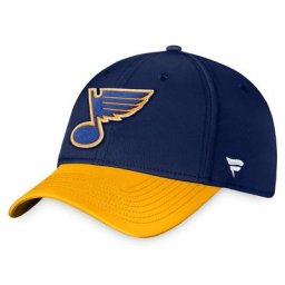 Casquette flex à logo principal bleu marine St. Louis Blues de marque Fanatics pour hommes