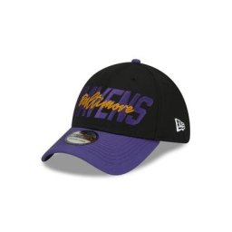 Casquette extensible New Era Draft 39THIRTY des Ravens de Baltimore
