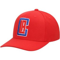 Casquette Snapback LA Clippers Ground Stretch Mitchell & Ness pour homme, rouge