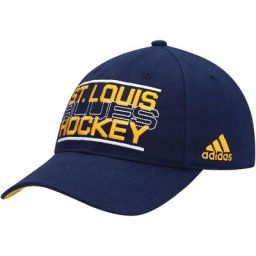 Casquette souple adidas St. Louis Blues Flex pour homme, bleu marine