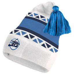 Bonnet en tricot à revers rétro 2.0 avec pompons adidas Winnipeg Jets pour homme, blanc