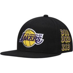 Casquette Snapback avec code régional des Los Angeles Lakers Mitchell & Ness pour hommes, noir