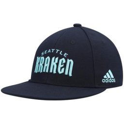 Casquette adidas Seattle Kraken Snapback pour homme, bleu marine