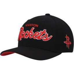 Mitchell & Ness pour homme Noir Houston Rockets Foundation Script Snapback Hat