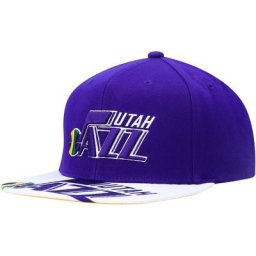 Casquette pour homme Mitchell & Ness Purple Utah Jazz Hardwood Classics Swingman Pop Snapback