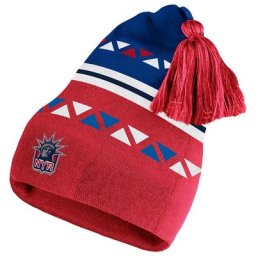 Bonnet adidas New York Rangers Reverse Retro 2.0 à pompons pour homme - Bleu