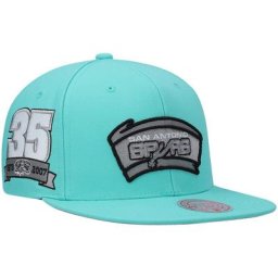Mitchell & Ness x Lids Bleu sarcelle San Antonio Spurs Hardwood Classics Gift Box Snapback Hat