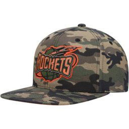 Mitchell & Ness Camo Houston Rockets Hardwood Classics Neon Pop Snapback Casquette pour homme