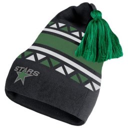 Bonnet adidas Dallas Stars Reverse Retro 2.0 en tricot à revers avec pompons pour homme