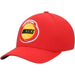 Casquette pour homme Mitchell & Ness rouge Houston Rockets Hardwood Classics Zigm Zagm Redline Snapback