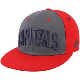 Casquette Snapback pour homme adidas Washington Capitals Sport Large Team, gris/rouge