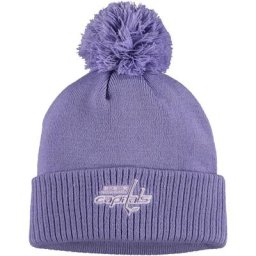 Bonnet en tricot à revers contre le cancer adidas Washington Capitals 2021 Hockey Fights Cancer pour homme avec pompon