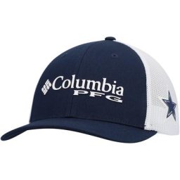 Casquette Columbia Navy Dallas Cowboys PFG Mesh Snapback pour jeune