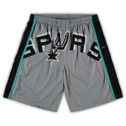 Mitchell & Ness pour homme Gris San Antonio Spurs Big & Tall Hardwood Classics Big Face 2.0 Short