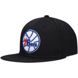 Mitchell & Ness pour homme noir/rose Philadelphia 76ers Santa Ana Under Prime Snapback Hat