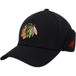 Casquette adidas Chicago Blackhawks Earflap Flex pour homme, noire