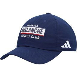 Casquette ajustable ajustable Colorado Avalanche Logo Block Wordmark d'adidas pour hommes, bleu marine