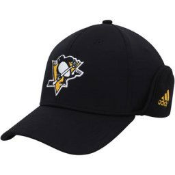 Casquette Flex à oreillettes adidas Pittsburgh Penguins pour homme, noire