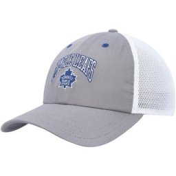 Casquette ajustable Tonal Slouch Trucker des Maple Leafs de Toronto Adidas pour homme, gris/blanc