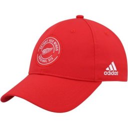 Casquette ajustée ajustable Circle Red Wings de Detroit adidas pour hommes, rouge
