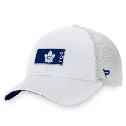 Casquette de camionneur Pro Rink authentique Pro Rink de marque Fanatics pour homme, blanc/gris Toronto Maple Leafs