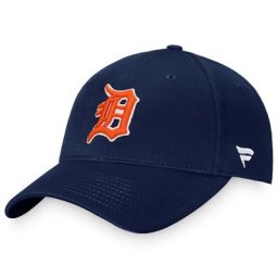 Casquette ajustable de base de la collection Cooperstown Detroit Tigers de Detroit Tigers pour homme de marque Fanatics bleu marine