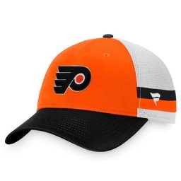 Casquette de camionneur à rayures Breakaway pour homme Fanatics Branded orange/noir Philadelphia Flyers