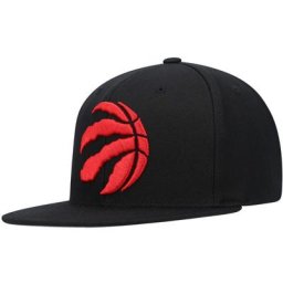 Casquette Snapback de terrain d'équipe des Raptors de Toronto Mitchell & Ness pour hommes, noir