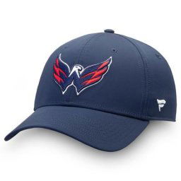 Casquette flex à logo principal Washington Capitals Core bleu marine de marque Fanatics pour hommes
