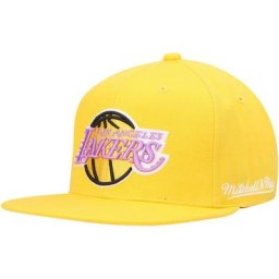 Casquette à revers anglais Los Angeles Lakers Mitchell & Ness pour homme