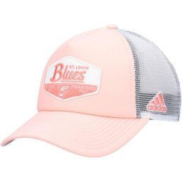 Casquette snapback St. Louis Blues en mousse adidas rose/blanche pour homme