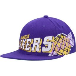 Casquette Snapback The Grid Los Angeles Lakers Mitchell & Ness pour homme violet