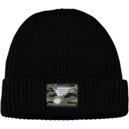 Bonnet en tricot adidas St. Louis Blues Military Appreciation pour homme, noir