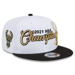 Casquette De Cérémonie Anneau 9FIFTY New Era Milwaukee Bucks - Blanc