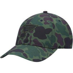 Casquette ajustable pour hommes adidas Camo St. Louis Blues Locker Room Primegreen Slouch