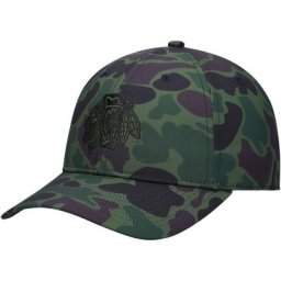 Casquette ajustée ajustable Locker Room Chicago Blackhawks Adidas Camo pour homme