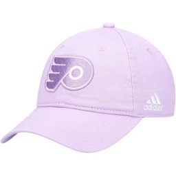 Casquette ajustable souple adidas Philadelphia Flyers 2021 Hockey Fights Cancer pour hommes, violet