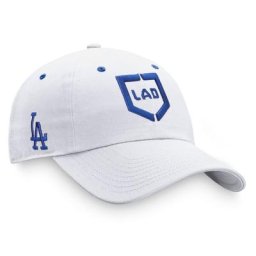 Casquette réglable Iconic Home Plate Los Angeles Dodgers de marque Fanatics pour homme, blanc