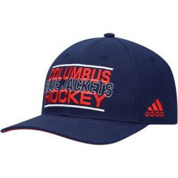 Casquette adidas bleu marine Columbus Blue Jackets Slouch Flex pour homme