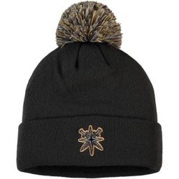Bonnet en tricot à revers pour homme Vegas Golden Knights Locker Room avec pompon adidas gris/or