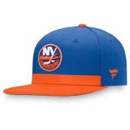 Casquette Snapback Pro Locker Room des Islanders de New York Royal/Orange de marque Fanatics pour homme
